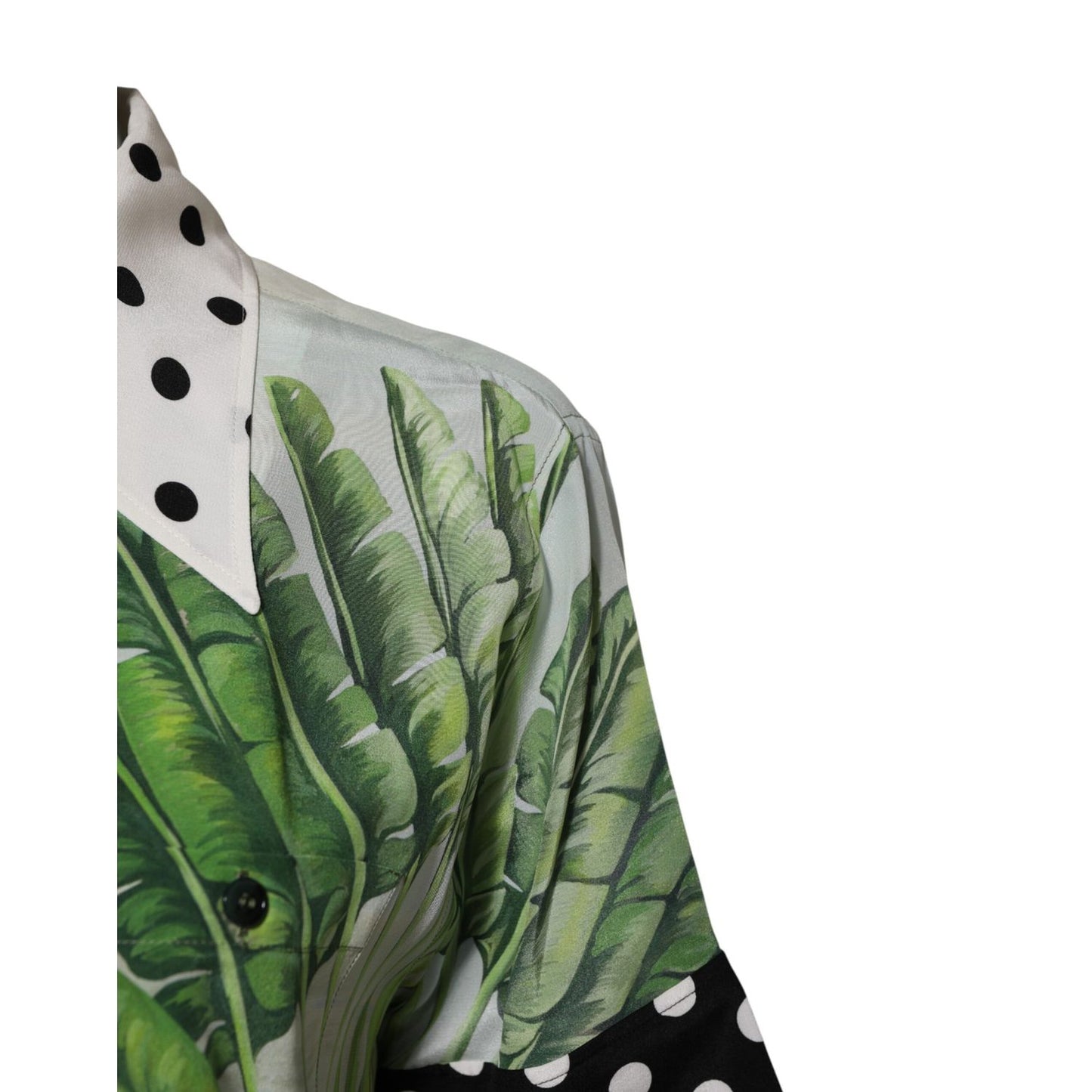 Dolce & Gabbana Multicolor Printed Silk Collared Shirt Top