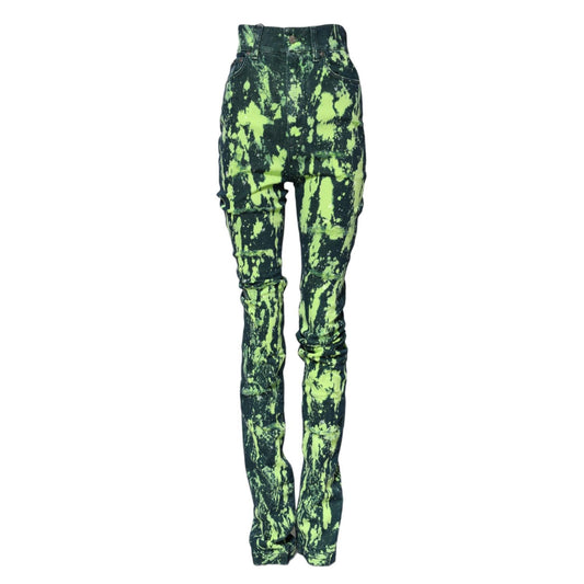 Dolce & Gabbana Green Color Splash High Waist Denim Jeans PAN73099-40