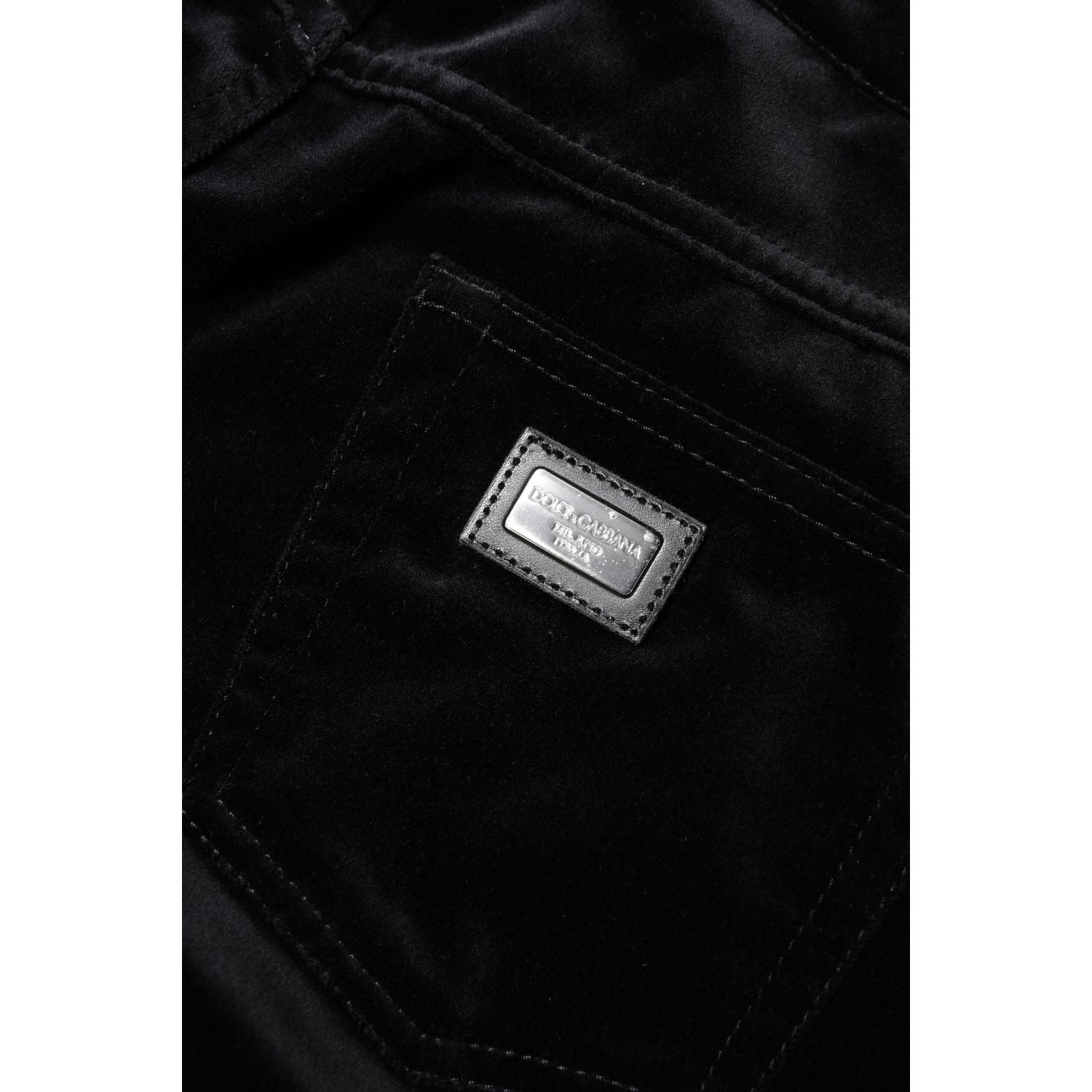 Dolce & Gabbana Black Cotton Skinny Capri Cropped Denim Jeans