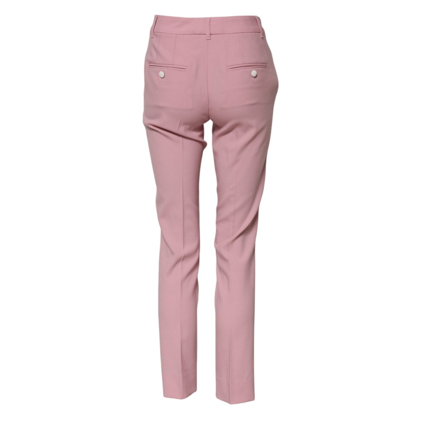 Dolce & Gabbana Pink Wool High Waist Tapered Pants PAN75122-36