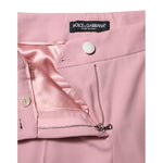 Dolce & Gabbana Pink Wool High Waist Tapered Pants PAN75122-36