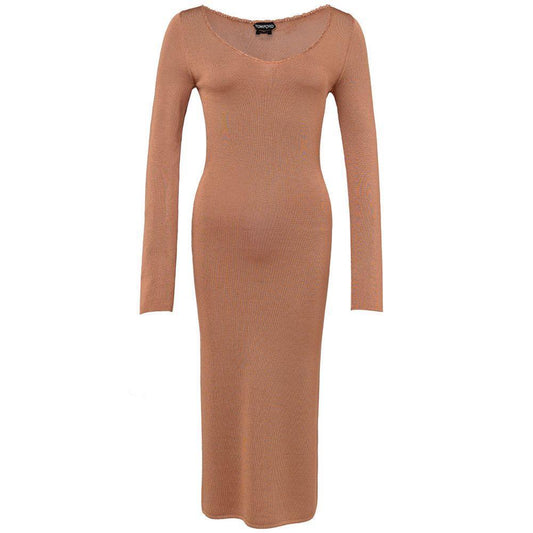 Tom Ford Orange Viscose Long TO-8876670-XS