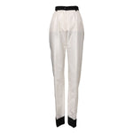 Dolce & Gabbana White High Waist Straight Dress Trouser Pants PAN75528-40