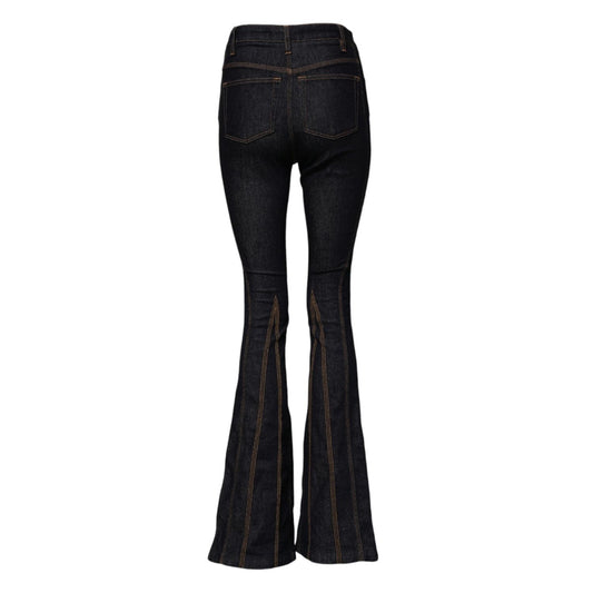 Dolce & Gabbana Black Cotton Mid Waist Bootcut Denim Jeans PAN75537-38