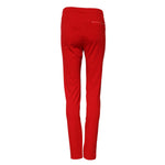 Dolce & Gabbana Red Mid Waist Slim Fit Pants PAN75641-38