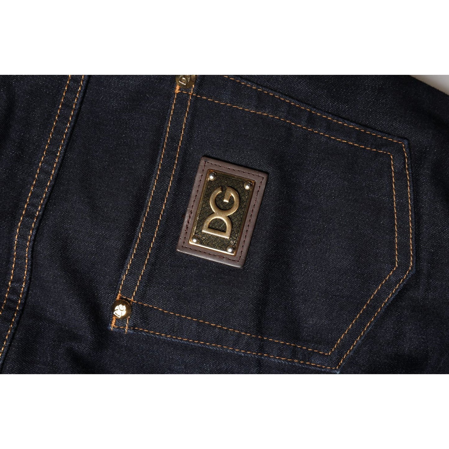 Dolce & Gabbana Blue Cotton PRETTY LowWaist Skinny Denim Jeans