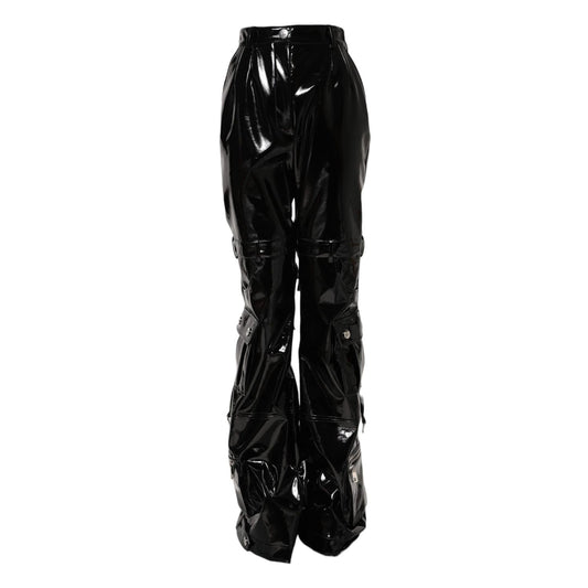 Dolce & Gabbana Black High Waist Cargo Bootcut Pants PAN76513-40