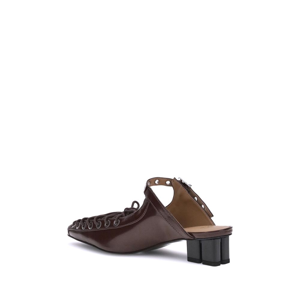 Ganni Brown Polyethylene Mules