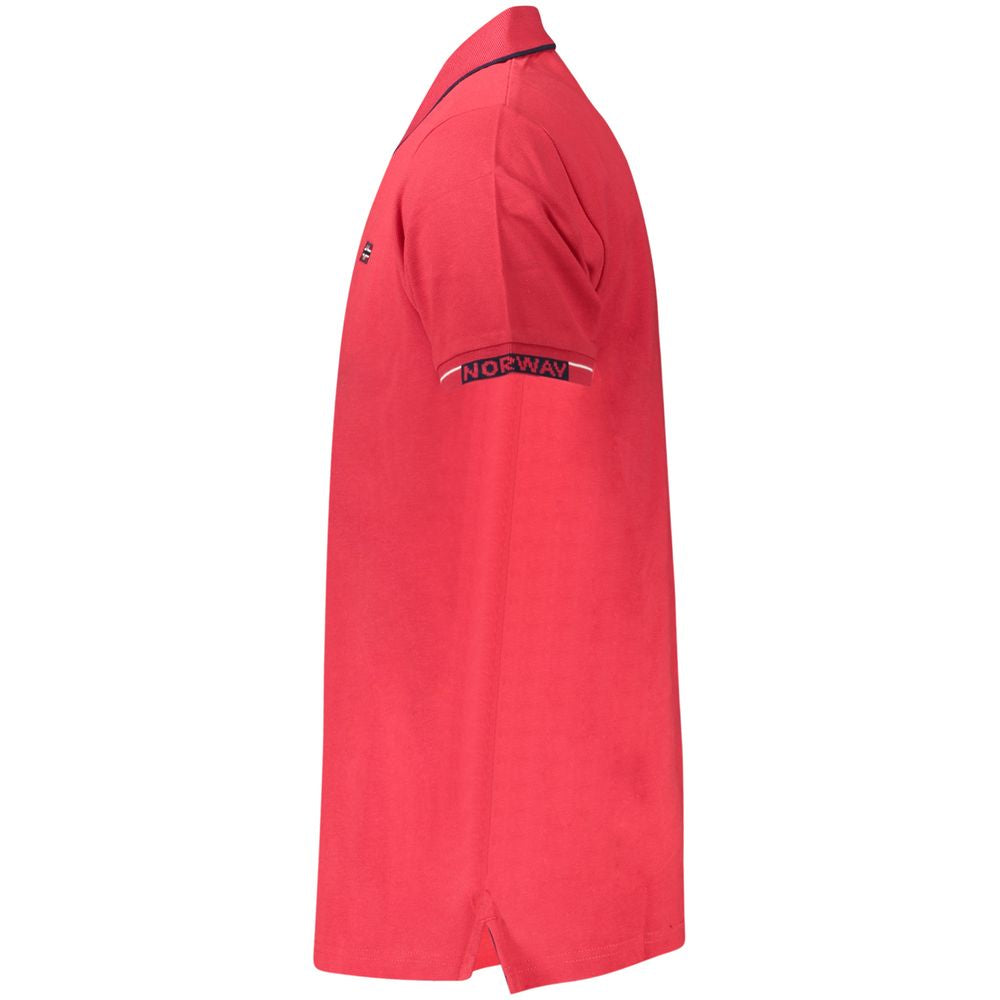 Norway 1963 Red Cotton Men Polo Shirt