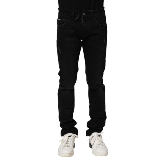 Dolce & Gabbana Black Cotton Skinny Denim Jeans PAN76527-52