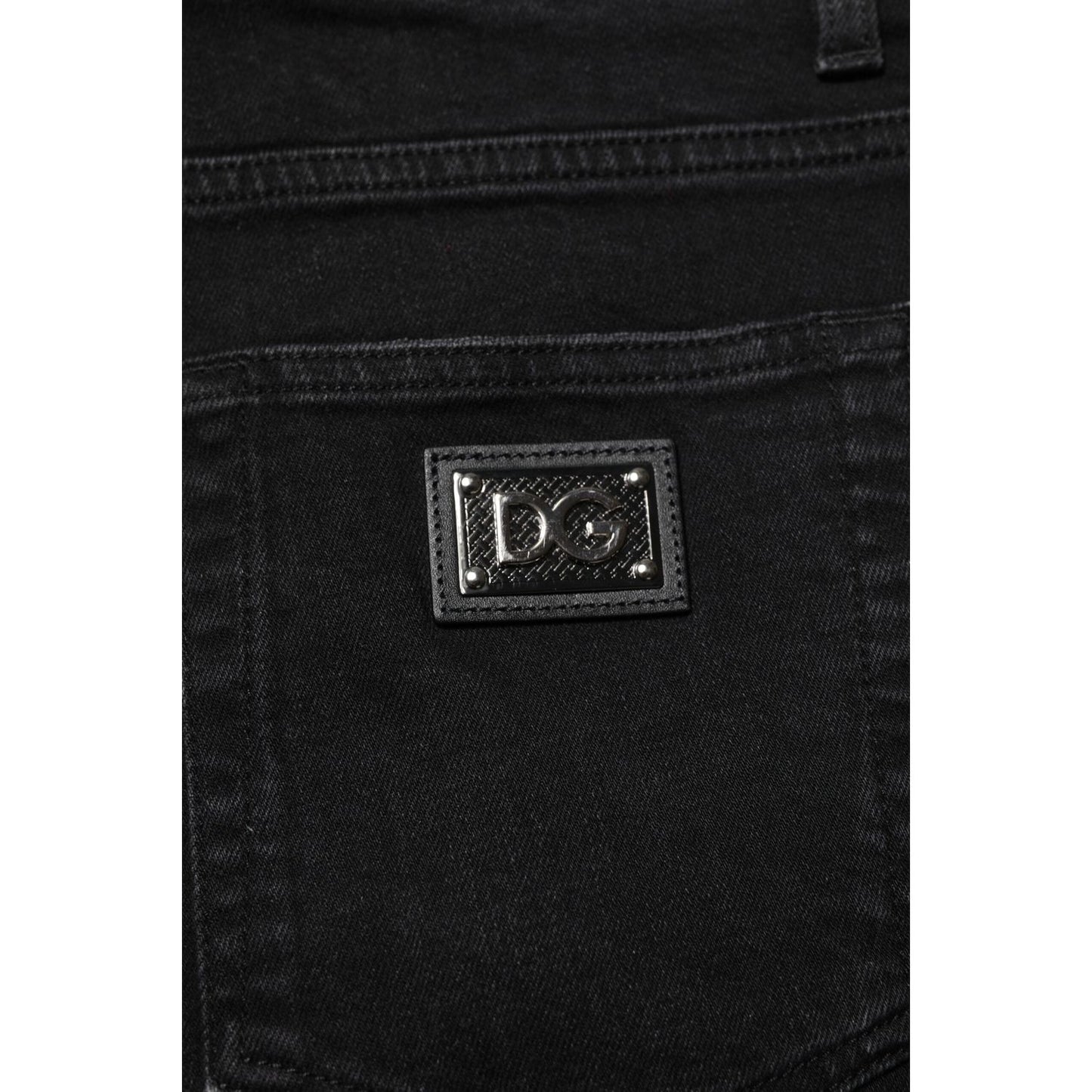 Dolce & Gabbana Black Cotton Skinny Denim Jeans