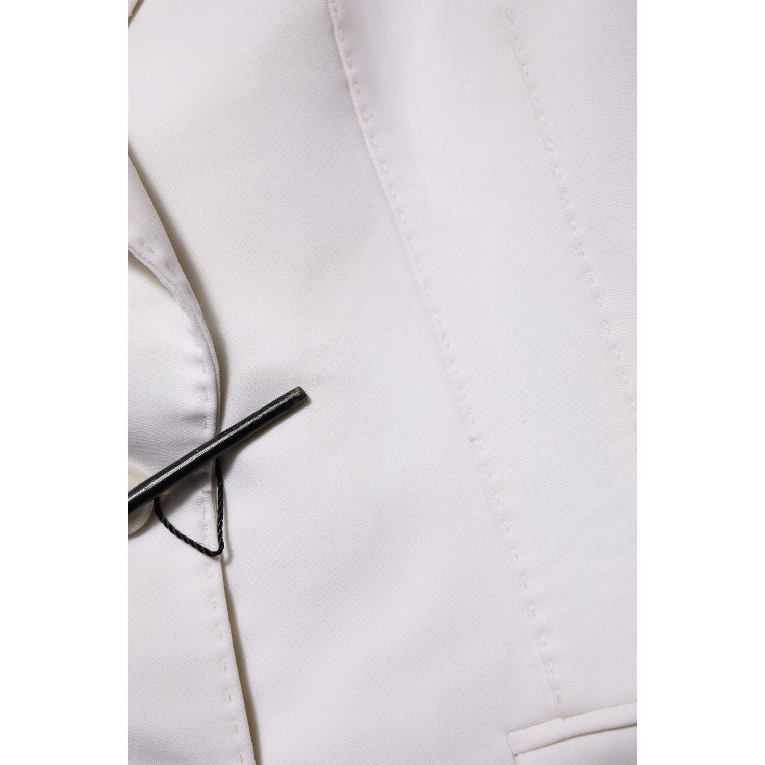 Dolce & Gabbana White Wool Single Breasted Women Coat Jacket