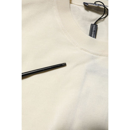 Dolce & Gabbana White Silk Short Sleeves Blouse Pullover Top