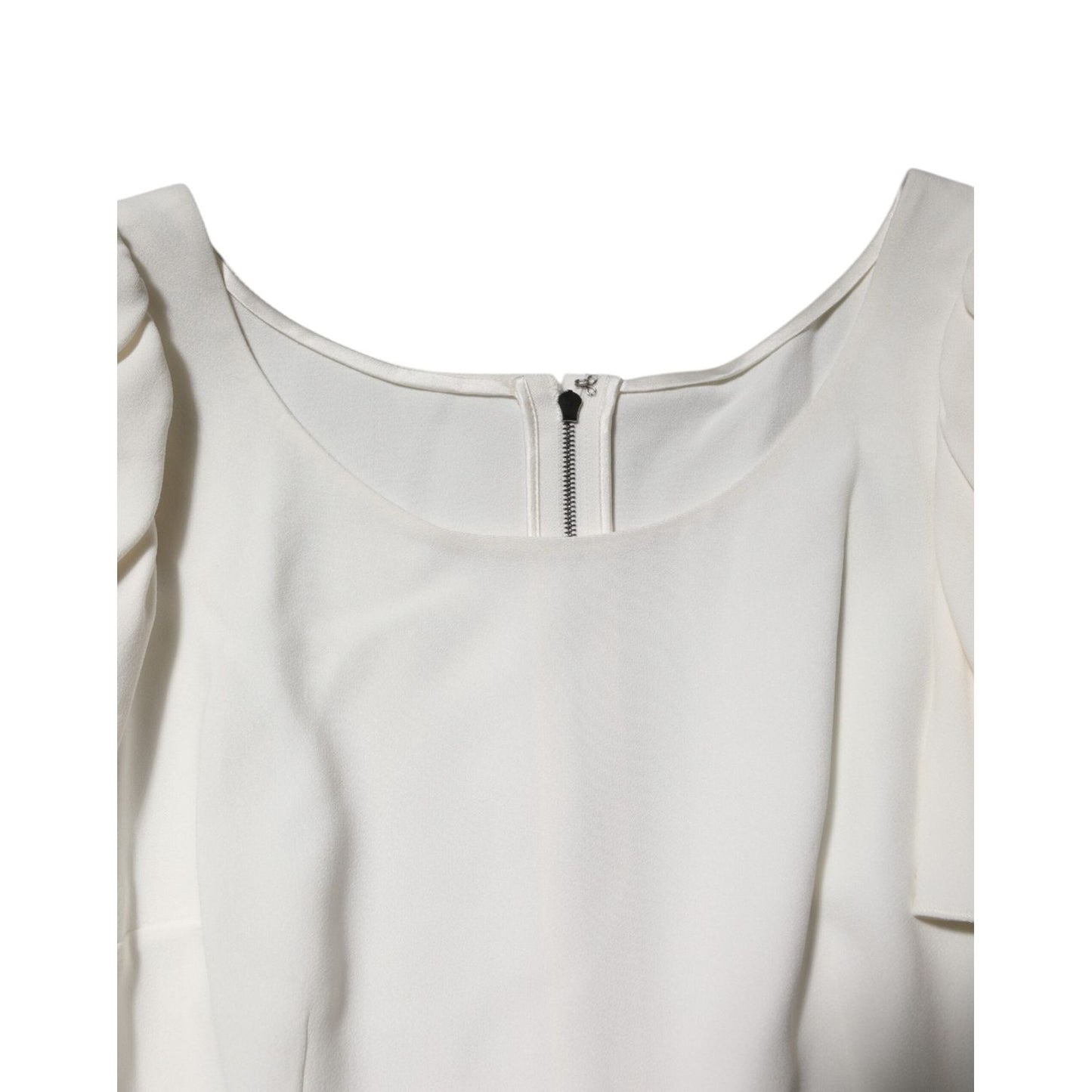 Dolce & Gabbana White Round Neck Short Sleeves Blouse Top TSH86556-36