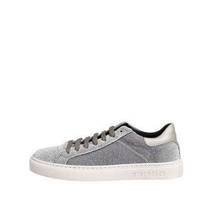 HIDE & JACK Gray Suede Low Top Lace Up Sneakers Shoes