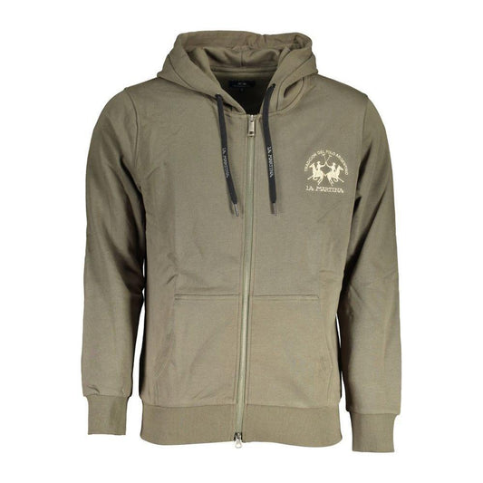 La Martina Green Cotton Sweater LA-17152-L