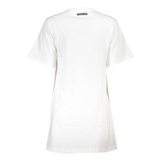 Cavalli Class White Cotton Dress
