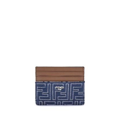 Fendi Blue Fabric Wallet