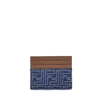 Fendi Blue Fabric Wallet