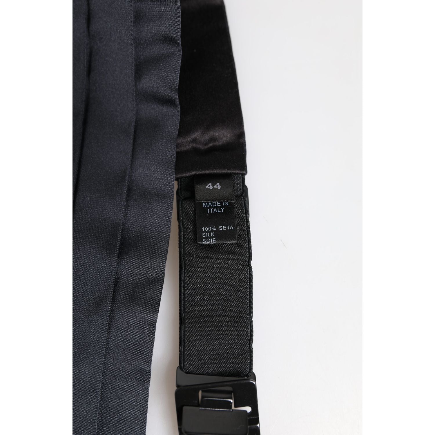 Dolce & Gabbana Dark Blue 100% Silk Belt Waist Cummerbund