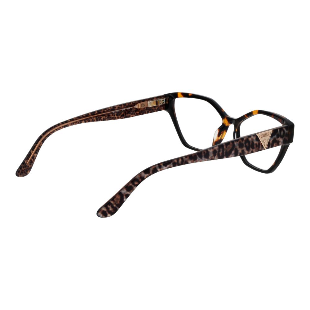Guess Brown Women Glasses Frame, cat eye, full-rim acetate, 55-14-145, with branded case, trendy eyewear for women.