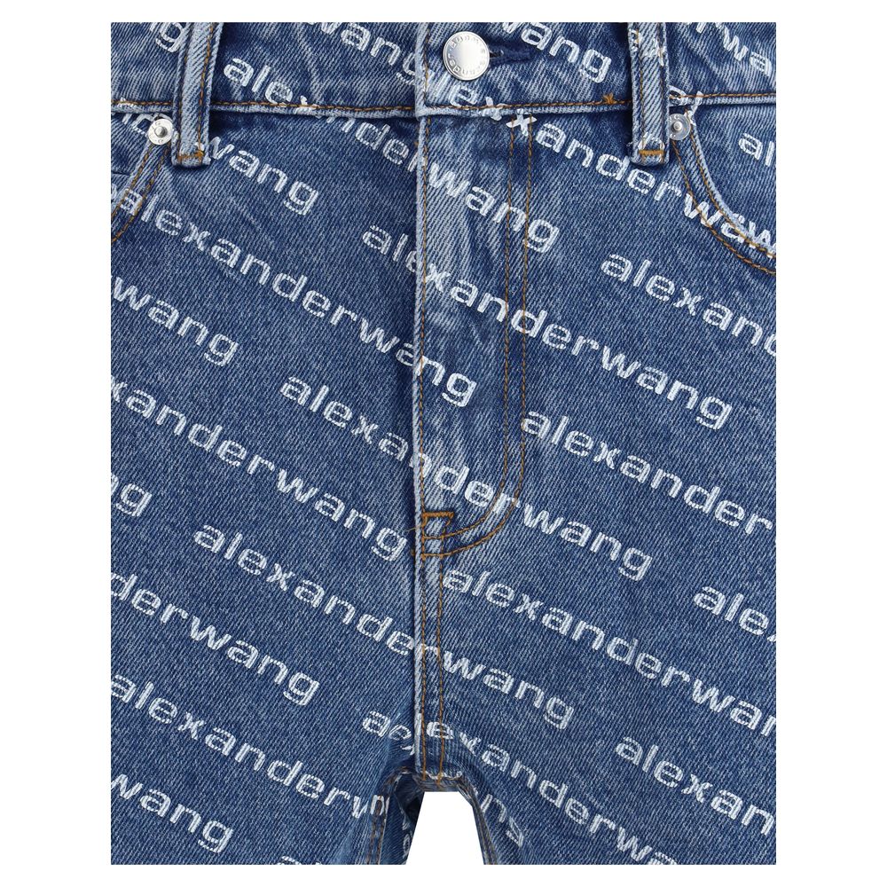 Alexander Wang Blue Cotton Bermuda Shorts