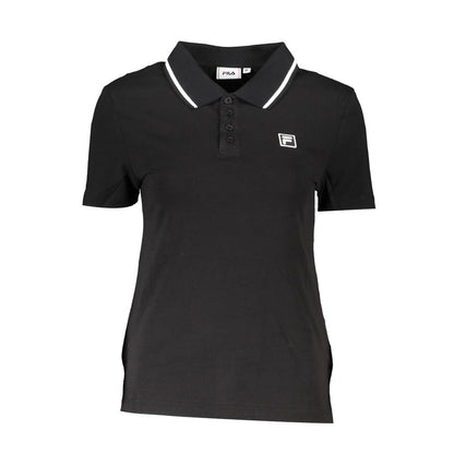 Fila Black Cotton Polo Shirt