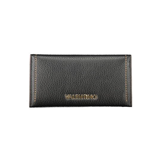 Mario Valentino Black Polyethylene Women Wallet with elegant design and removable coin pouch