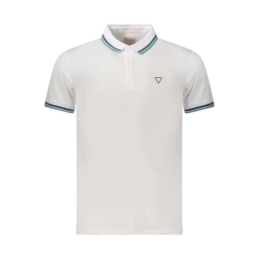 Guess Jeans White Cotton Men Polo Shirt