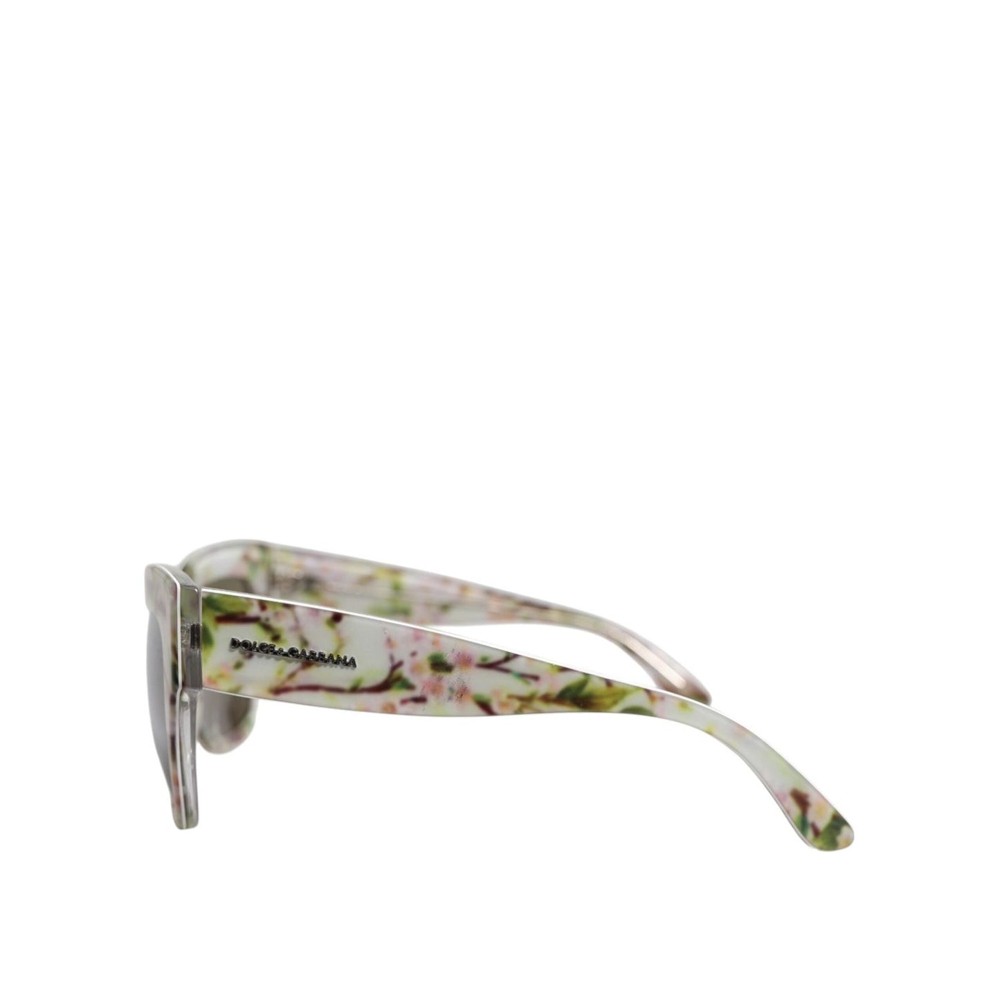 Dolce & Gabbana White DG4231F Floral Acetate Rectangle Shades Sunglasses GLA1355