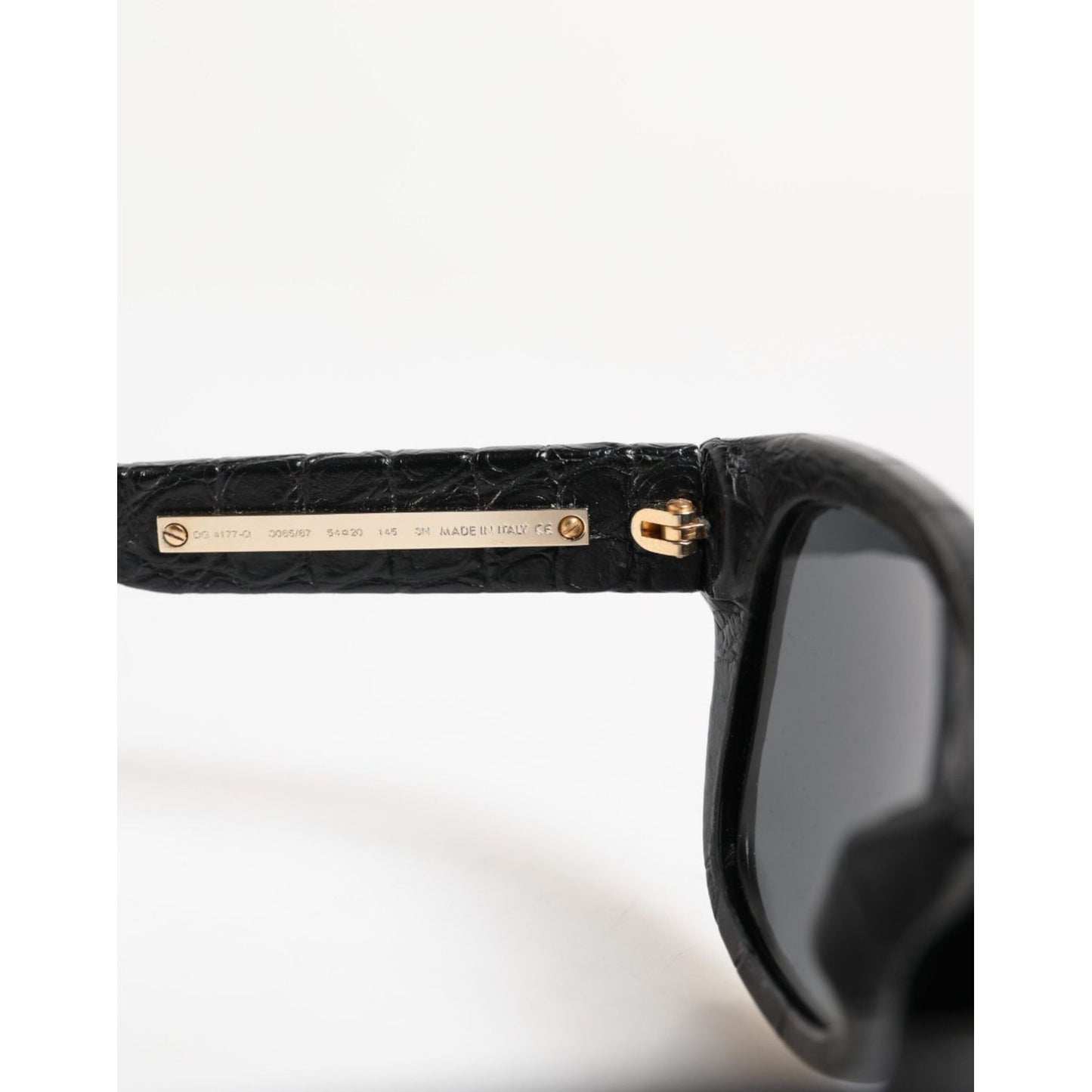 Dolce & Gabbana Black Leather Frame DG4177 Tinted Lens Sunglasses GLA1363