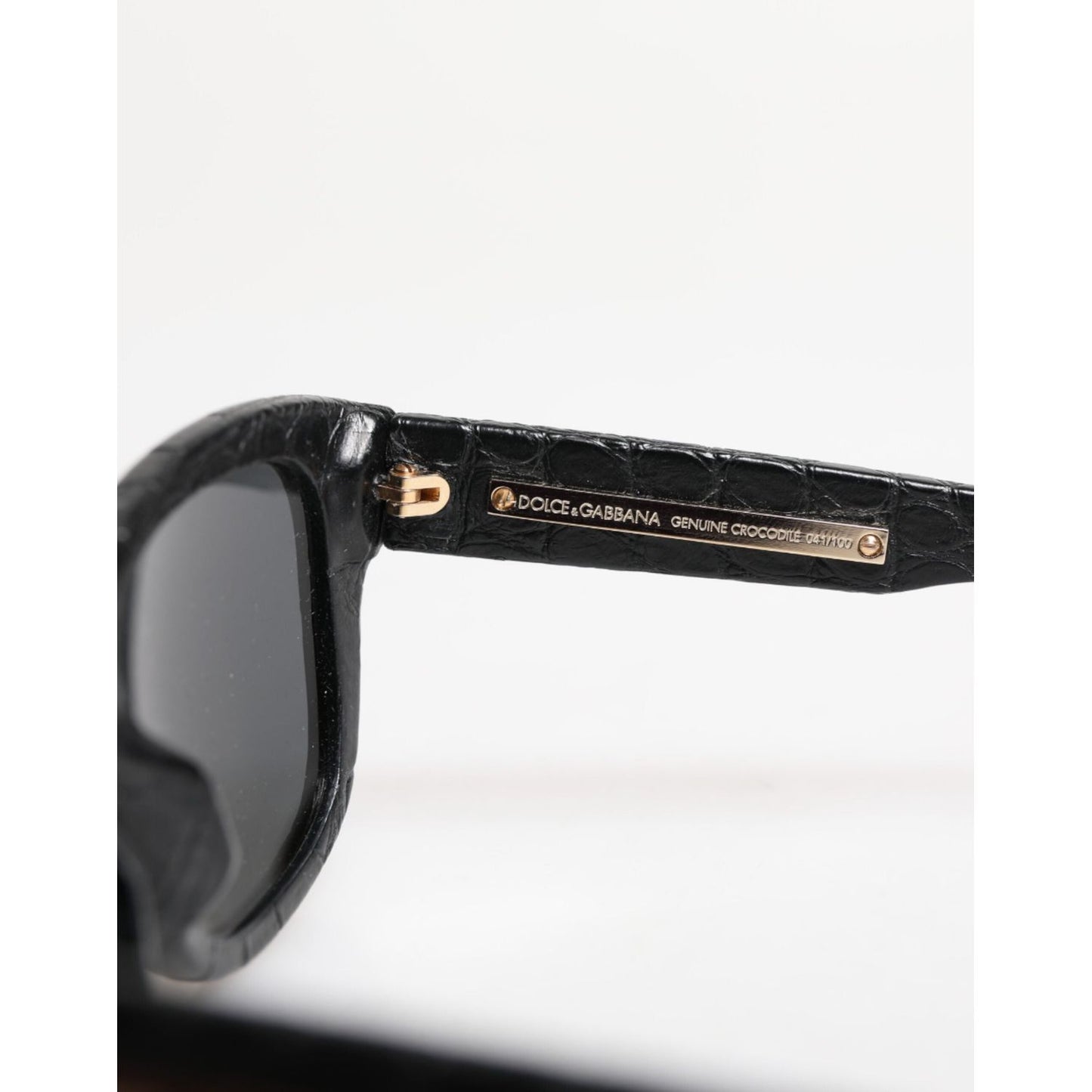 Dolce & Gabbana Black Leather Frame DG4177 Tinted Lens Sunglasses GLA1363