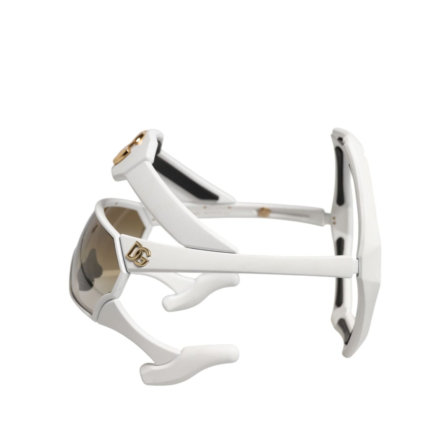 Dolce & Gabbana White Acetate Next Generation Mask Eyewear Sunglasses GLA1377