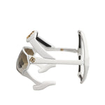 Dolce & Gabbana White Acetate Next Generation Mask Eyewear Sunglasses GLA1377