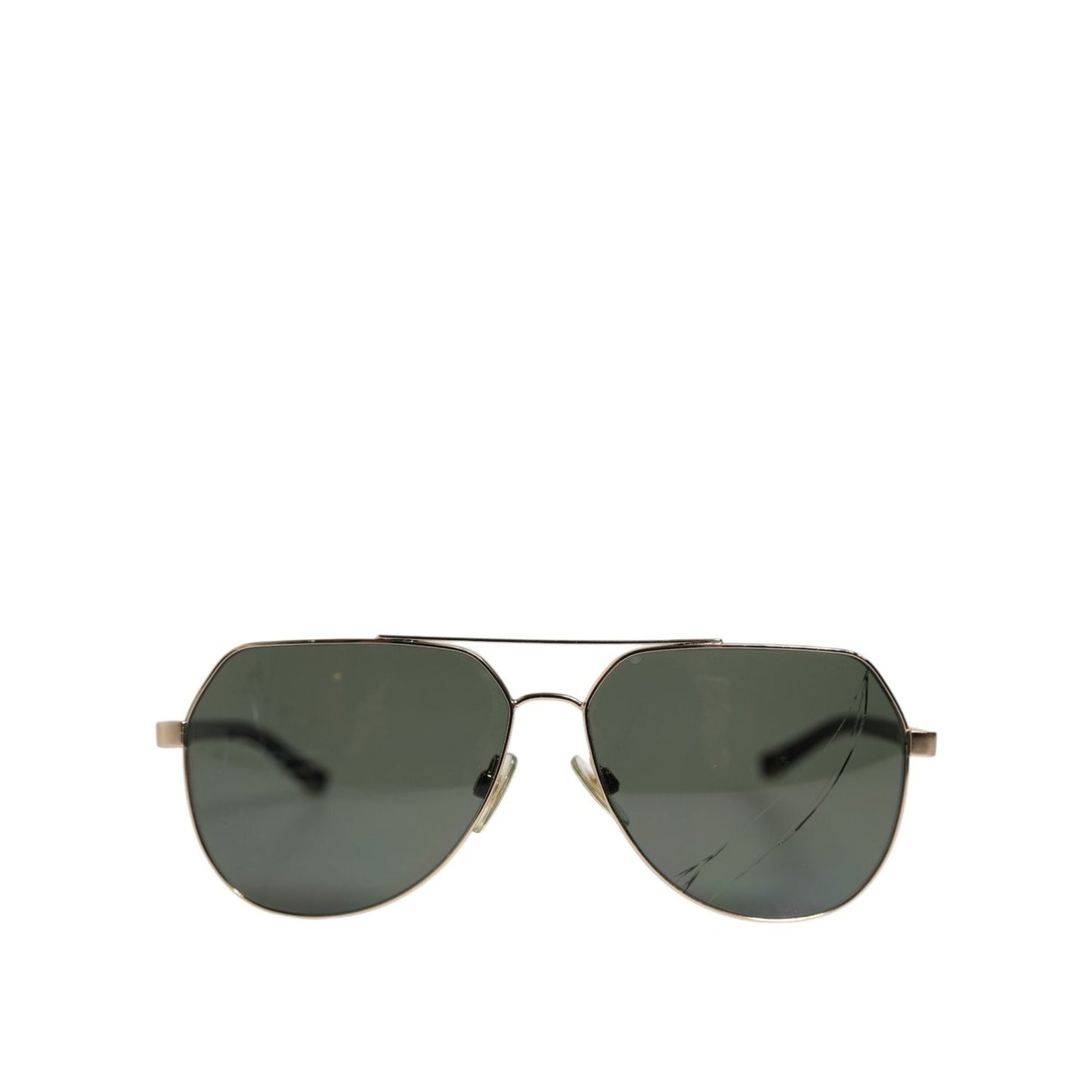 Dolce & Gabbana Black 18K Gold Plated Polarized Steel DG2133K Sunglasses GLA1382