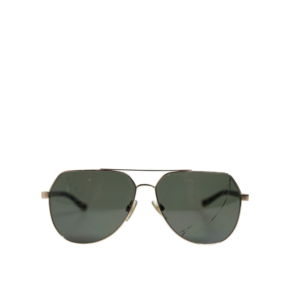 Dolce & Gabbana Black 18K Gold Plated Polarized Steel DG2133K Sunglasses GLA1382