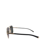Dolce & Gabbana Black 18K Gold Plated Polarized Steel DG2133K Sunglasses GLA1382