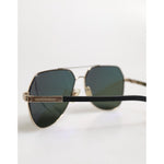 Dolce & Gabbana Black 18K Gold Plated Polarized Steel DG2133K Sunglasses GLA1382