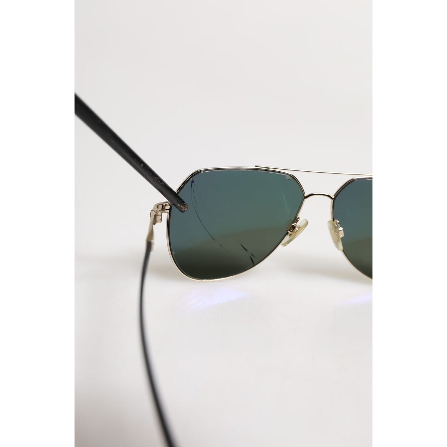 Dolce & Gabbana Black 18K Gold Plated Polarized Steel DG2133K Sunglasses GLA1382