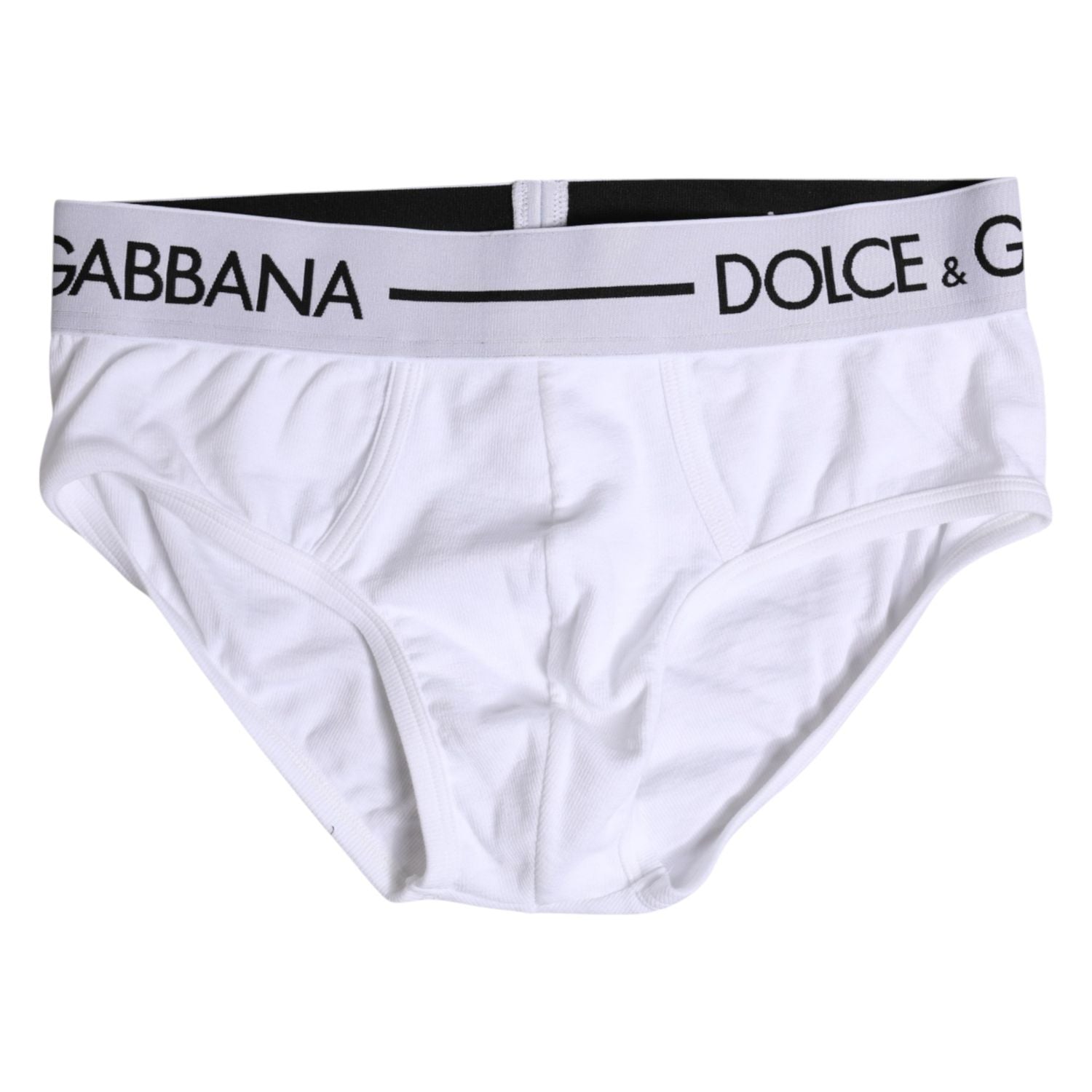 Dolce & Gabbana White Cotton Stretch Regular Brief Underwear