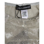 Dolce & Gabbana Gray Cotton Floral Lace High Waist Panty Underwear BIK1302-2