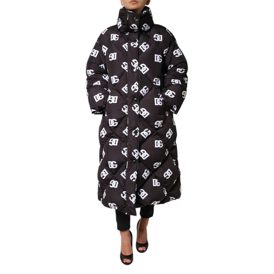 Dolce & Gabbana Black DG Mania Puffer Quilted Long Coat Jacket JKT41489-40