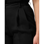 Dolce & Gabbana Black Wool High Waist Wide Leg Pants PAN76556-40