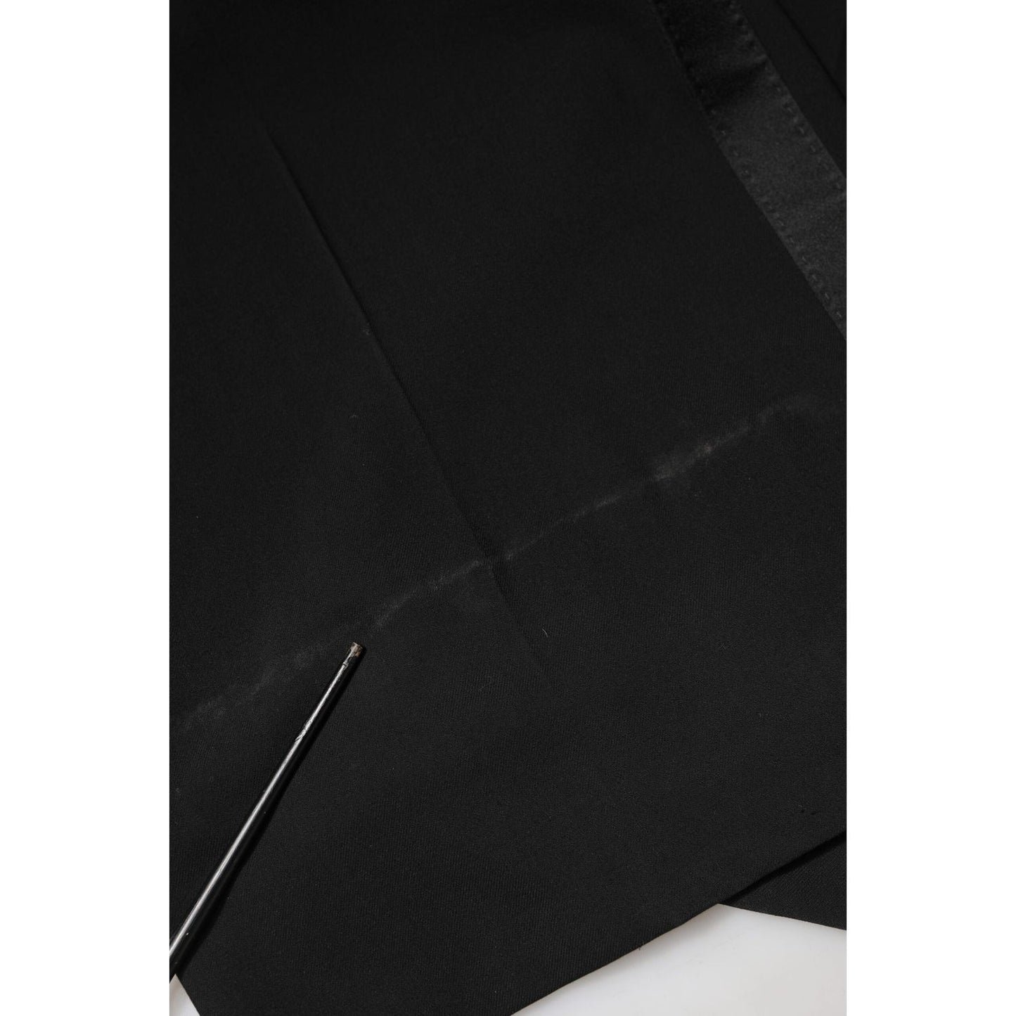 Dolce & Gabbana Black Wool High Waist Wide Leg Pants PAN76556-40