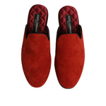 Dolce & Gabbana Orange Suede Slides Flat Slipper Shoes MV7558-40
