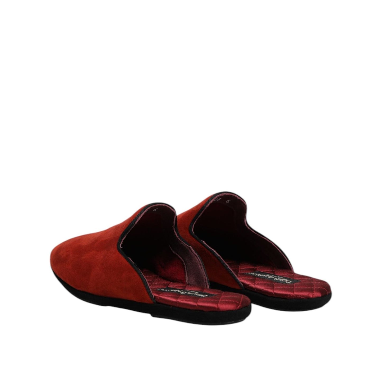 Dolce & Gabbana Orange Suede Slides Flat Slipper Shoes MV7558-40
