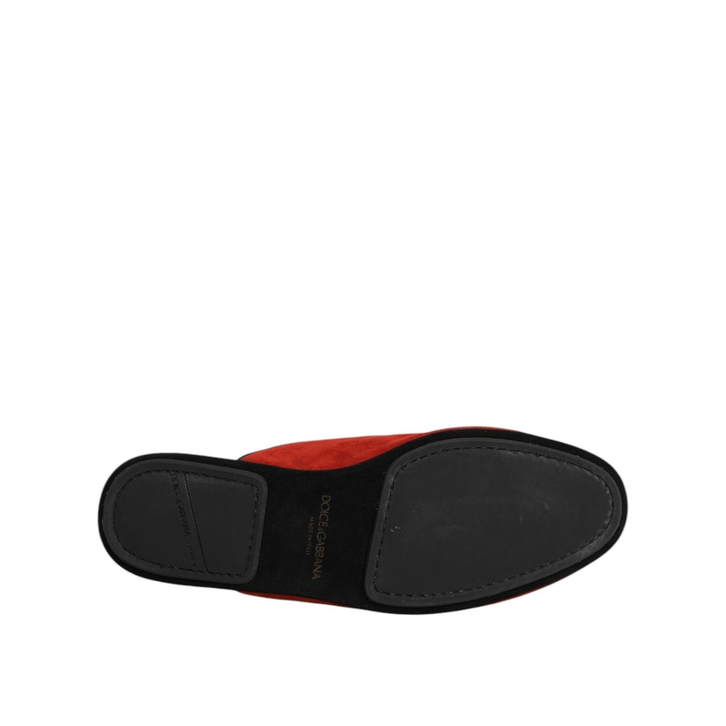 Dolce & Gabbana Orange Suede Slides Flat Slipper Shoes MV7558-40