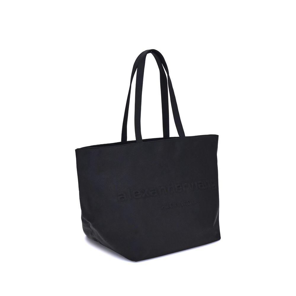 Front view with bag zipped and handles upright.