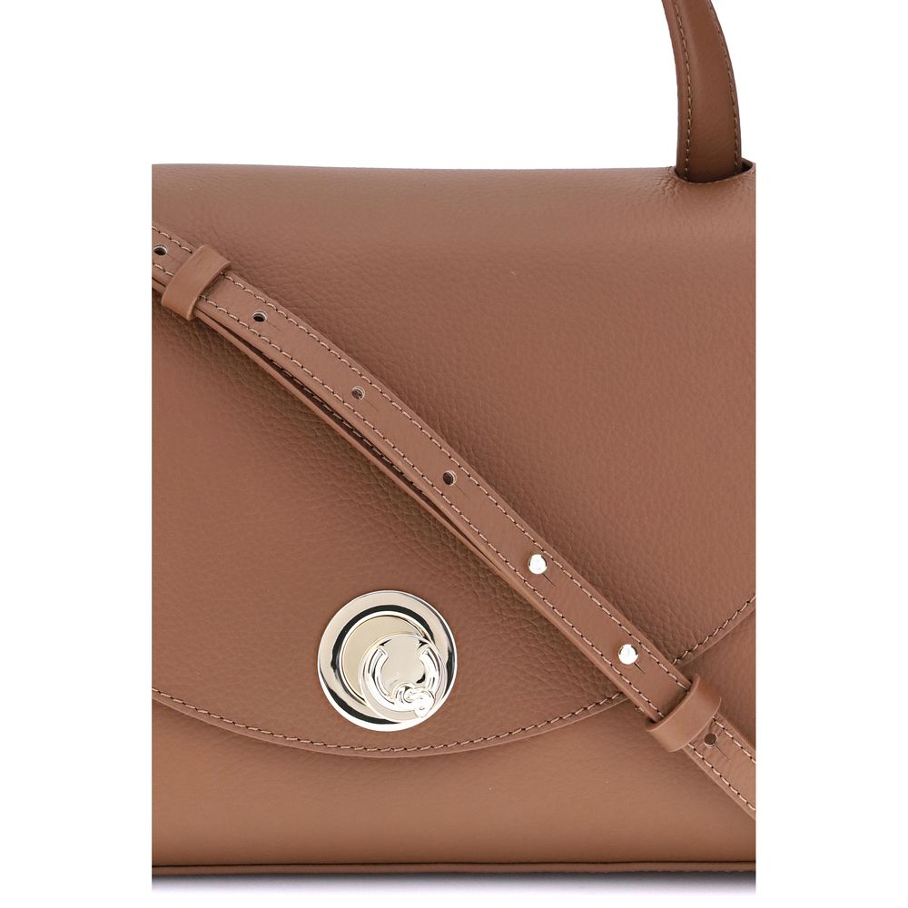Coccinelle Brown Calf Leather Bos Taurus Handbag