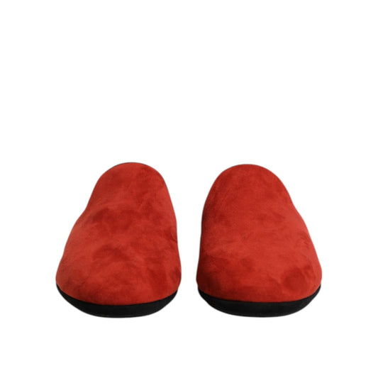 Dolce & Gabbana Orange Suede Slides Flat Slipper Shoes MV7627-39